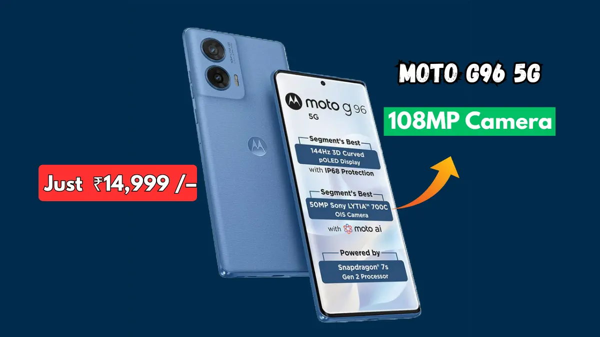 Motorola Moto G96 5G Price in India ₹14,999 – Full Specs & First Look
